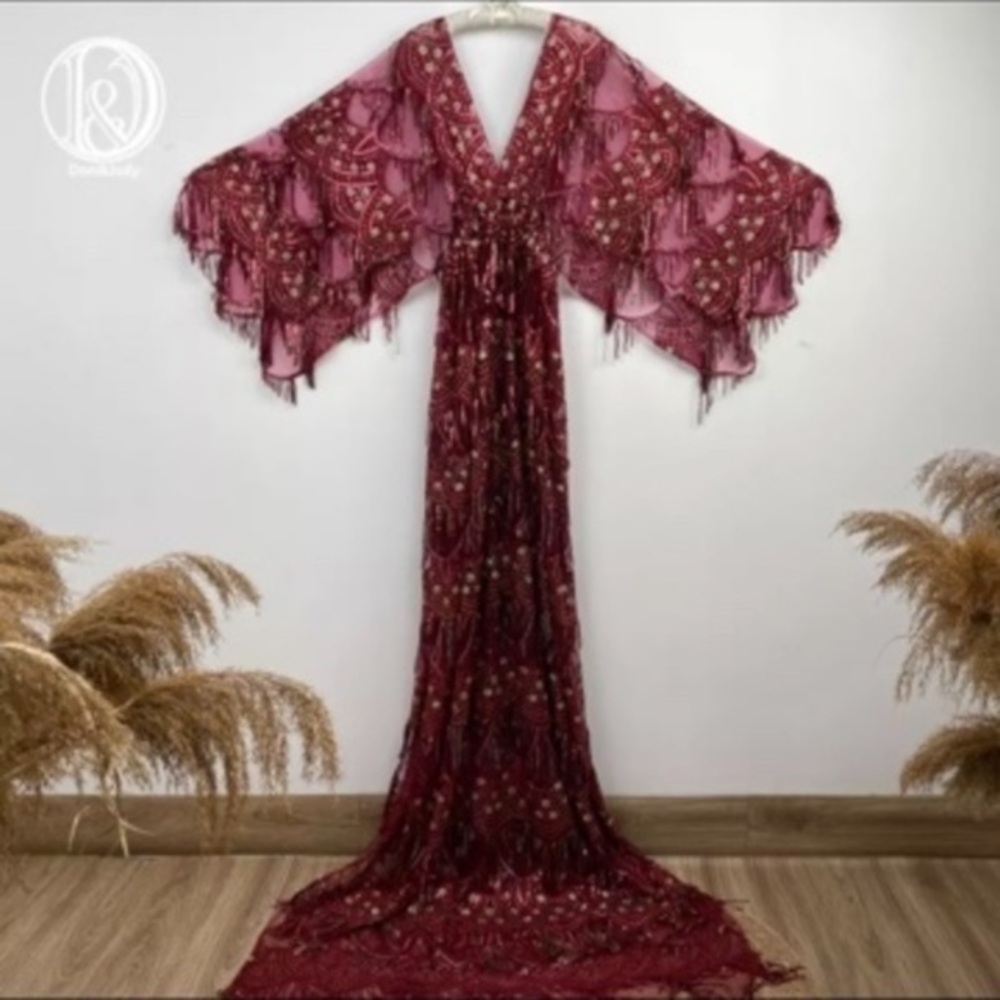 BOHO Style Full Sequin Dress with  Intricate Detailing NWT
